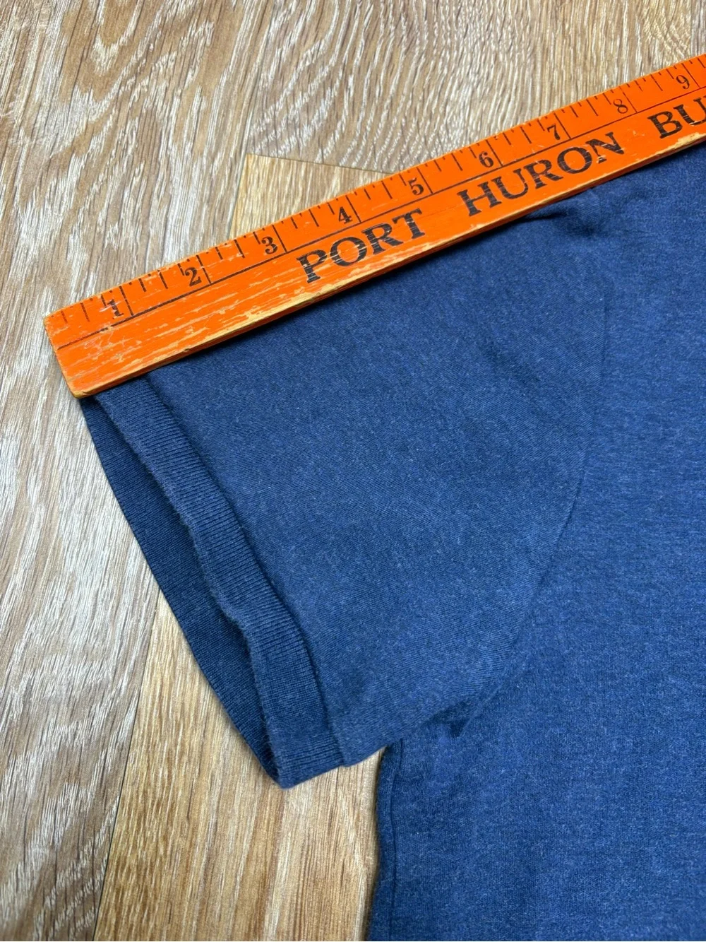 Ralph Lauren Navy Heather Polo Shirt with Yellow Logo Tag